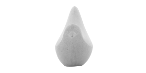 Large Finch Bird Cement Grey Polystone Decor Sculpture – Head Down