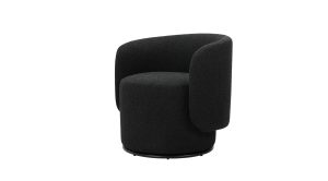 Biarritz Swivel Chair Licorice Boucle