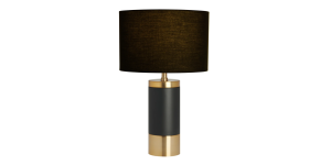 Loris Column Brass/Black Cement Table Lamp