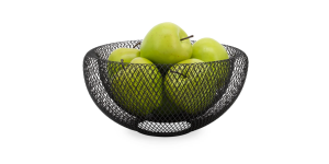 Mesh Double Wall 9.5″ Diameter Black Bowl