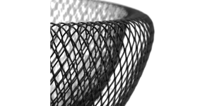 Mesh Double Wall 9.5″ Diameter Black Bowl