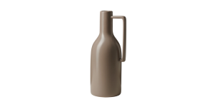 Mod Handle 11.75h Ceramic Pitcher Vase - Matte Brown (1)