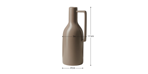 Mod Handle 11.75h Ceramic Pitcher Vase - Matte Brown (4)