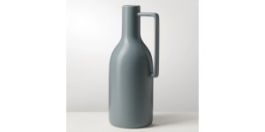 Mod Handle 11.75h Ceramic Vase - Matte Slate Blue (2)