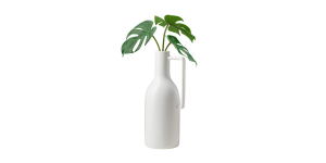 Mod Handle 11.75h Ceramic Vase - Matte White (3)