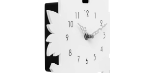 Modern Motion 23h” Cuckoo Clock with Removable Pendulum – White