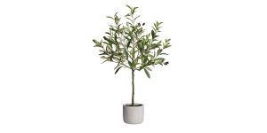 Olive Tree 28h” Cement Potted Faux Plant