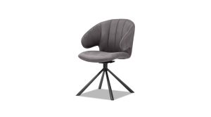 Hugo Swivel Dining Chair- Pewter