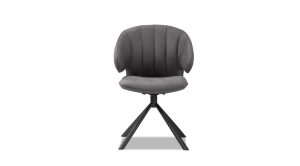 Hugo Swivel Dining Chair- Pewter