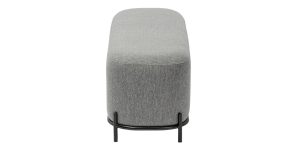 Pender Pin Leg Ashton Weave Upholstery Long Bench - Stone Grey (4)