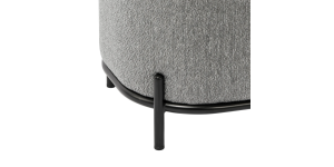 Pender Pin Leg Ashton Weave Upholstery Ottoman Stool – Stone Grey