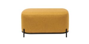 Pender Pin Leg Ashton Weave Upholstery Short Bench – Goldenrod