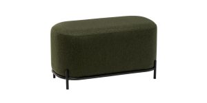 Pender Pin Leg Ashton Weave Upholstery Short Bench – Hunter Green