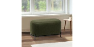 Pender Pin Leg Ashton Weave Upholstery Short Bench – Hunter Green