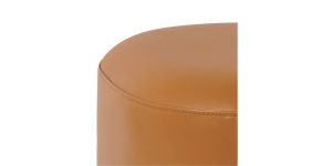 Pender Pin Leg Flat Grain Vegan Faux Leather Long Bench - Caramel (8)