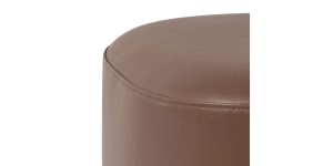 Pender Pin Leg Flat Grain Vegan Faux Leather Long Bench - Cocoa (8)