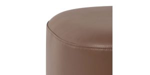 Pender Pin Leg Flat Grain Vegan Faux Leather Short Bench – Cocoa