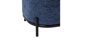 Pender Pin Leg Newport Weave Upholstery Long Bench – Blue