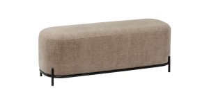 Pender Pin Leg Newport Weave Upholstery Long Bench – Taupe