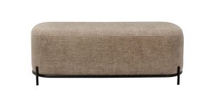 Pender Pin Leg Newport Weave Upholstery Long Bench – Taupe