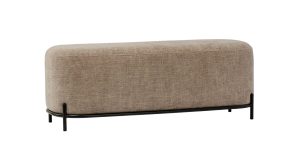 Pender Pin Leg Newport Weave Upholstery Long Bench – Taupe