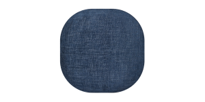 Pender Pin Leg Newport Weave Upholstery Ottoman Stool – Blue