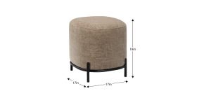 Pender Pin Leg Newport Weave Upholstery Ottoman Stool – Taupe