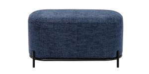 Pender Pin Leg Newport Weave Upholstery Short Bench – Blue