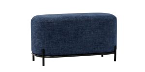 Pender Pin Leg Newport Weave Upholstery Short Bench – Blue