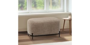 Pender Pin Leg Newport Weave Upholstery Short Bench – Taupe
