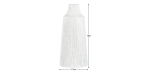 Petra Etched Line 16h” Resin Vase – White