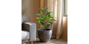 Rubber Tree 29h” Faux Potted Plant