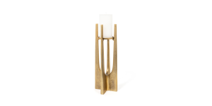 Skye Candle Holder, Large Gold