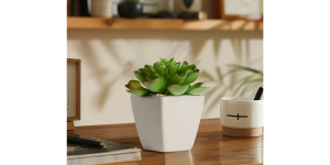 Tapered Mini Faux Succulent Potted Plant – Echeveria