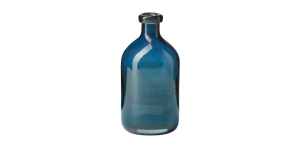 Tito Hand Blown Blue Glass 8h Bottle Vase (1)