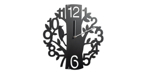 Tree Silhouette Motion Woodpecker 15.5″ Diameter Wall Clock