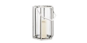 Union Stainless Steel Hexagon 14h Hurricane Lantern (1)