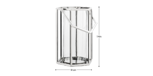 Union Stainless Steel Hexagon 14h Hurricane Lantern (5)