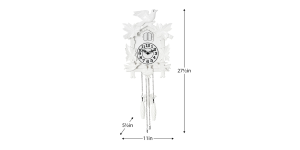 Village 27.5h” White Cuckoo Clock