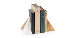 Zion Wood And Marble Bookends, S2