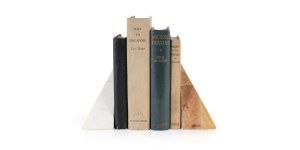 Zion Wood And Marble Bookends, S2