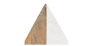 Zion Wood And Marble Bookends, S2