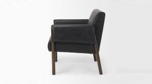 Ashton Accent Chair Black Faux Leather