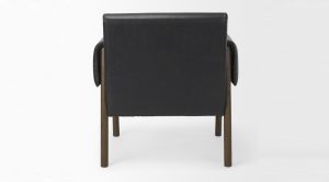 Ashton Accent Chair Black Faux Leather