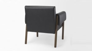 Ashton Accent Chair Black Faux Leather