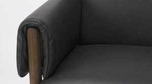 Ashton Accent Chair Black Faux Leather