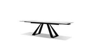 Bridge Dining Table Carrara White