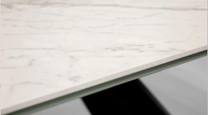 Bridge Dining Table Carrara White