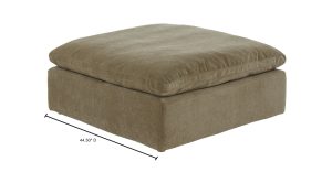 Clay Ottoman Performance Fabric- Desert Sage