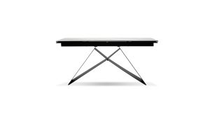 The W Double Extension Dining Table White